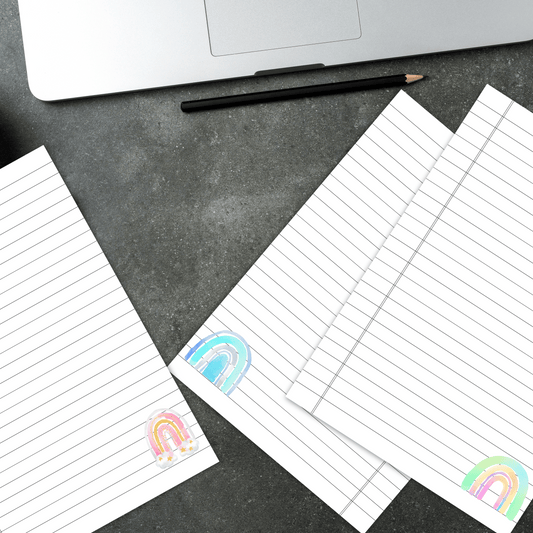 Rainbow note book pages - صفحات دفتر رين بو