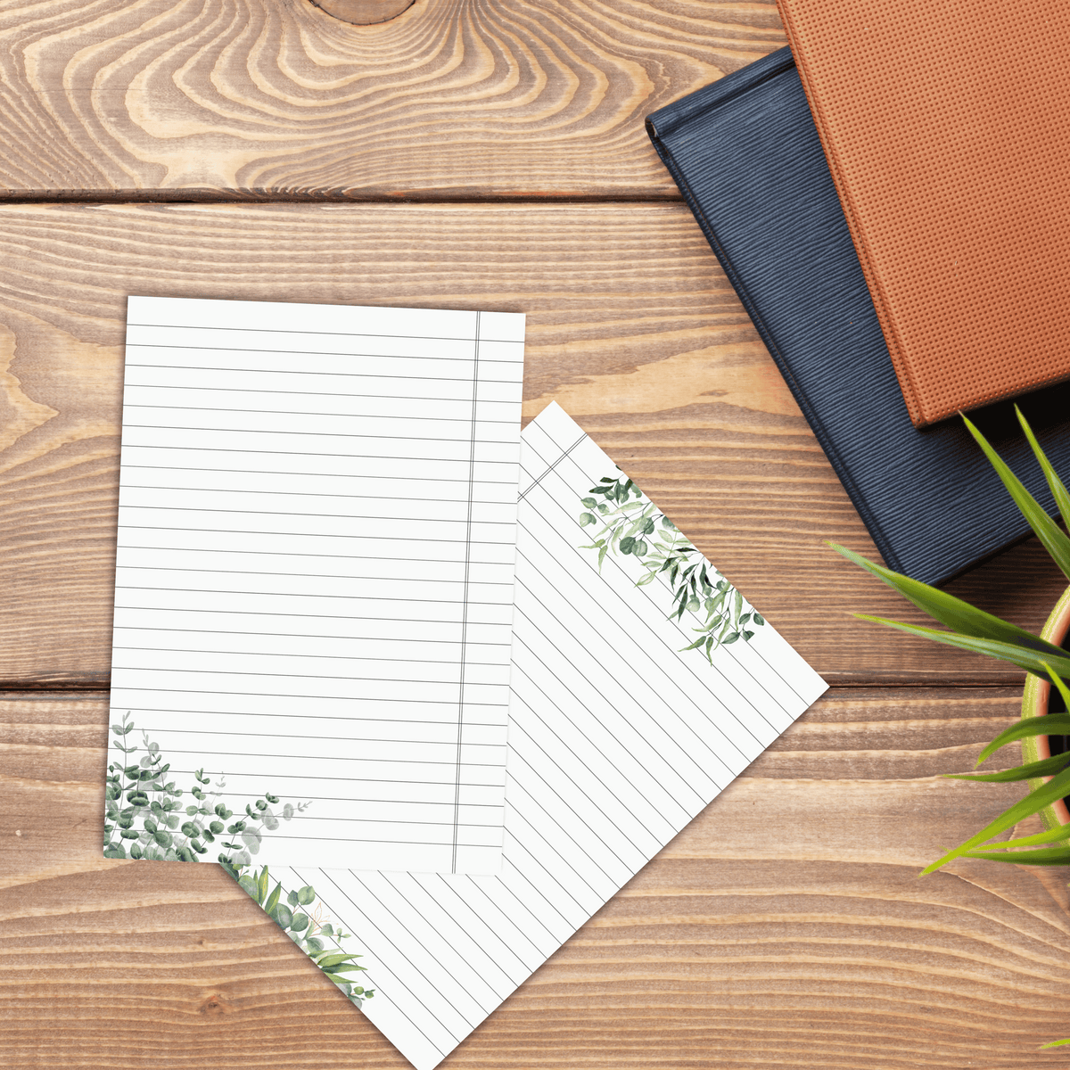 Classic Botanical Style Notebook Pages - صفحات دفتر بطابع نباتي كلاسيكي