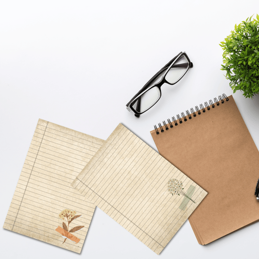 Vintage note book pages - صفحات دفتر بطابع عتيق