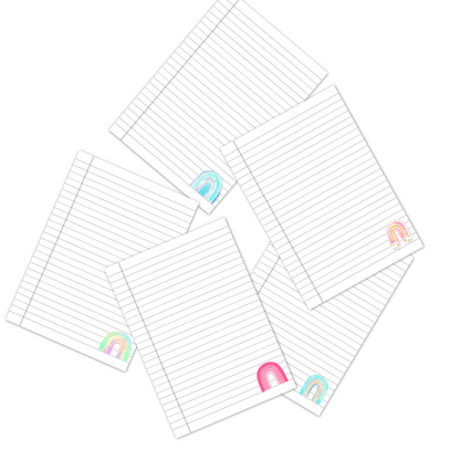 Rainbow note book pages -  صفحات دفتر رين بو