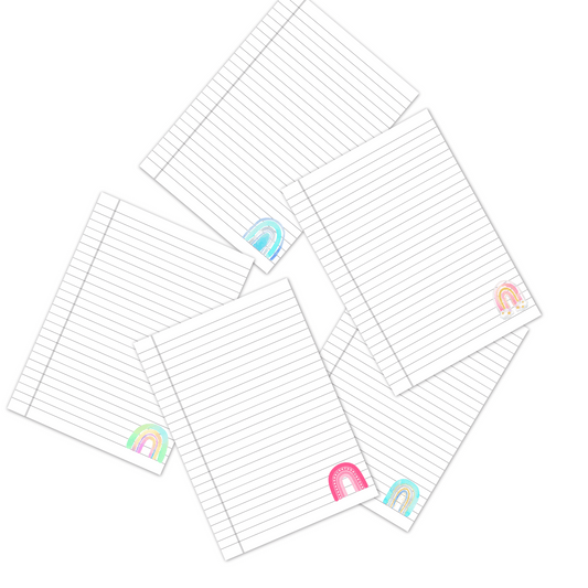 Rainbow note book pages -  صفحات دفتر رين بو