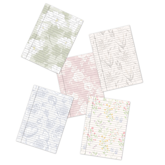 Vintage flowers note book pages -  صفحات دفتر ورود عتيقة