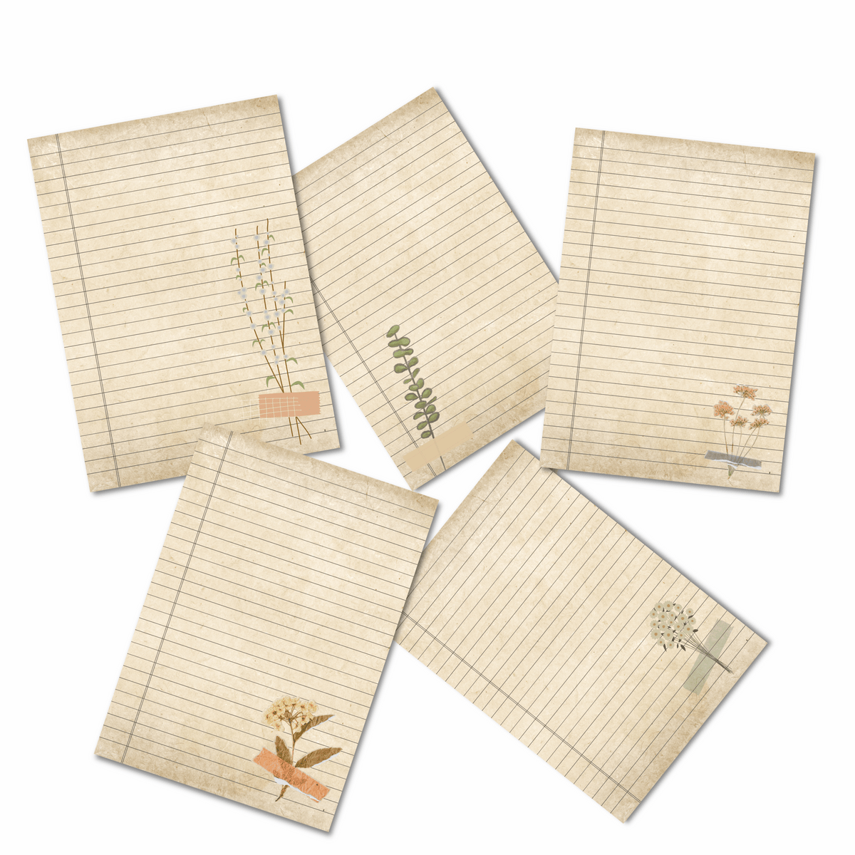 Vintage note book pages -  صفحات دفتر بطابع عتيق